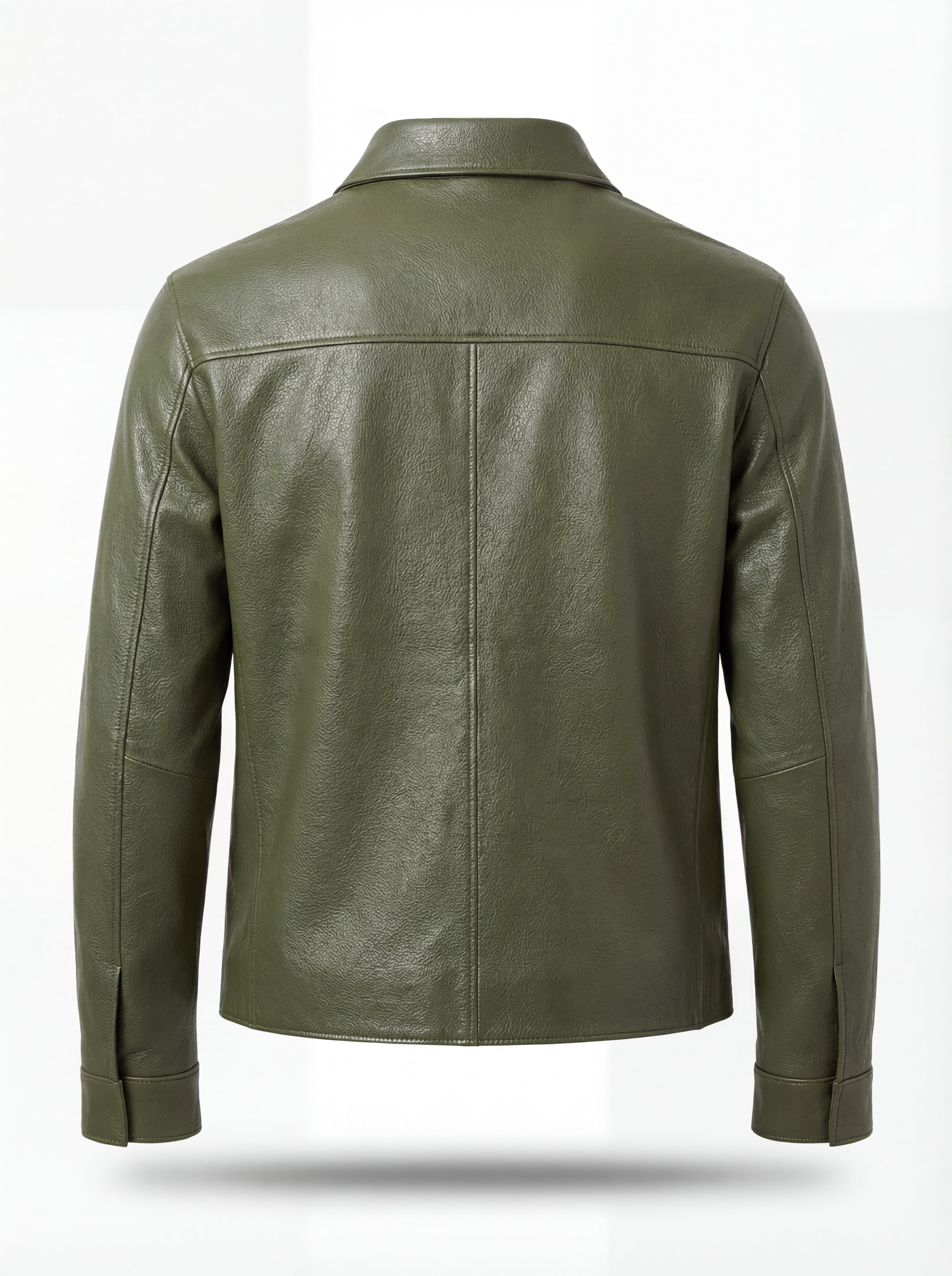 ジャケット・アウター MAVERICK 90s leather Western shirt Men's Leather Shirt