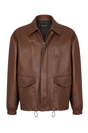 Chestnut Leather Field Blouson | Maverick Torrance