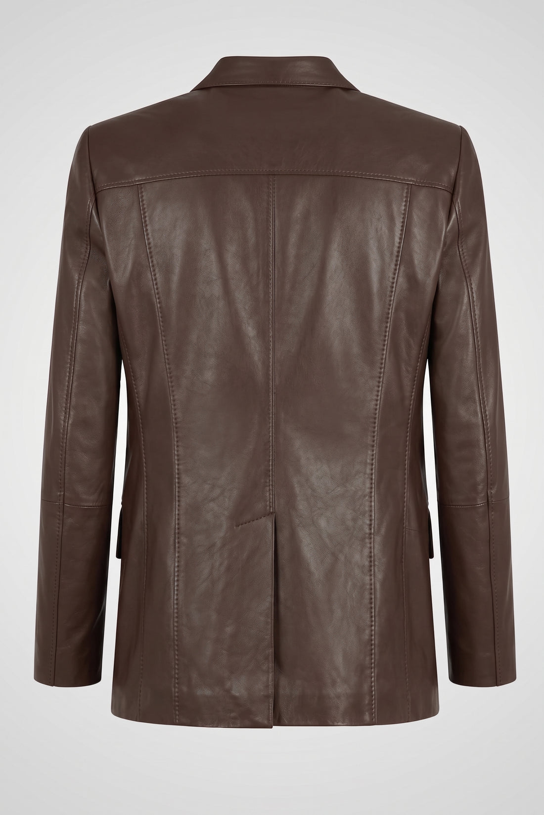 Chocolate Brown Leather Blazer | Maverick Sinclair