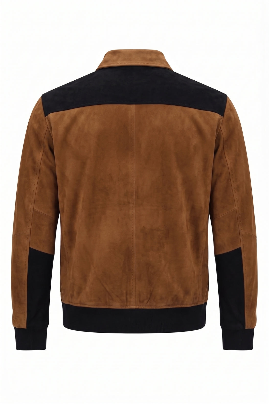 Saddle Brown & Black Suede Blouson | Maverick Cortland