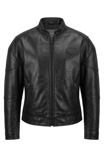 Black Leather Moto Blouson | Maverick Kora