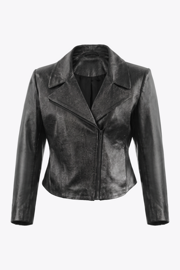 Vintage Black Asymmetric Moto | Maverick Axiom