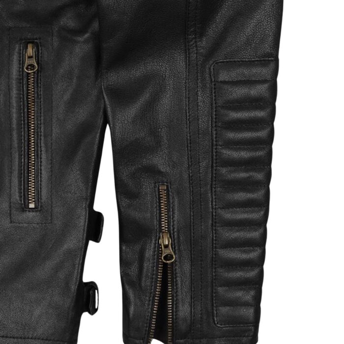 black moto jacket leather