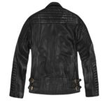 black moto leather jacket