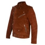 brown suede leather jacket mens