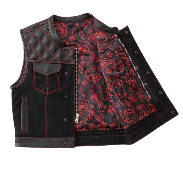 classic leather vest for mens