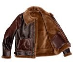 dark brown shearling jacket mens