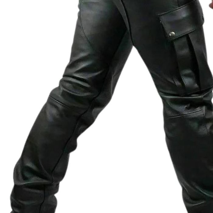 genuine leather pants male