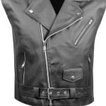 gray leather vest for men