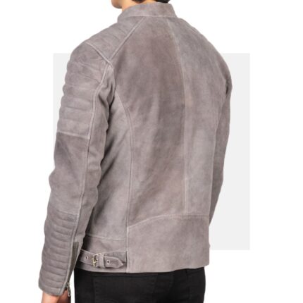 gray mens suede jacket