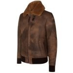 leather bomber jacket sherpa collar