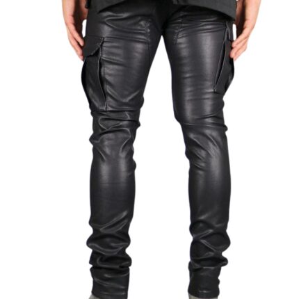 leather cargo pants mens