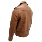 leather jacket motorcycle brown
