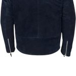 mens navy blue suede jacket