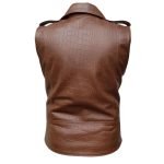 real leather biker jacket vest