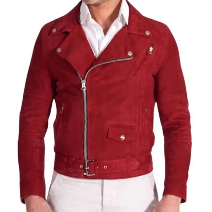 red suede mens jacket