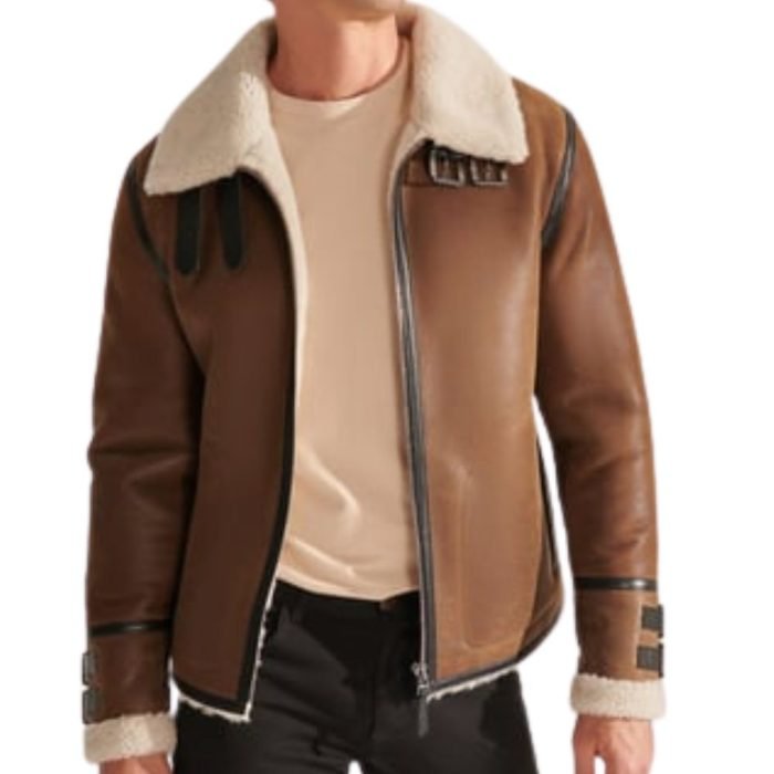 soft leather and shearling jacket