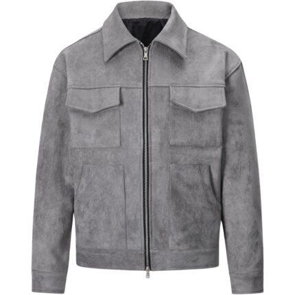 suede gray jacket for men