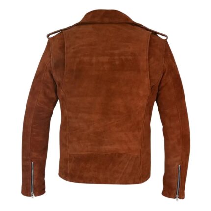 suede leather jacket brown