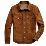 suede leather shirt for men