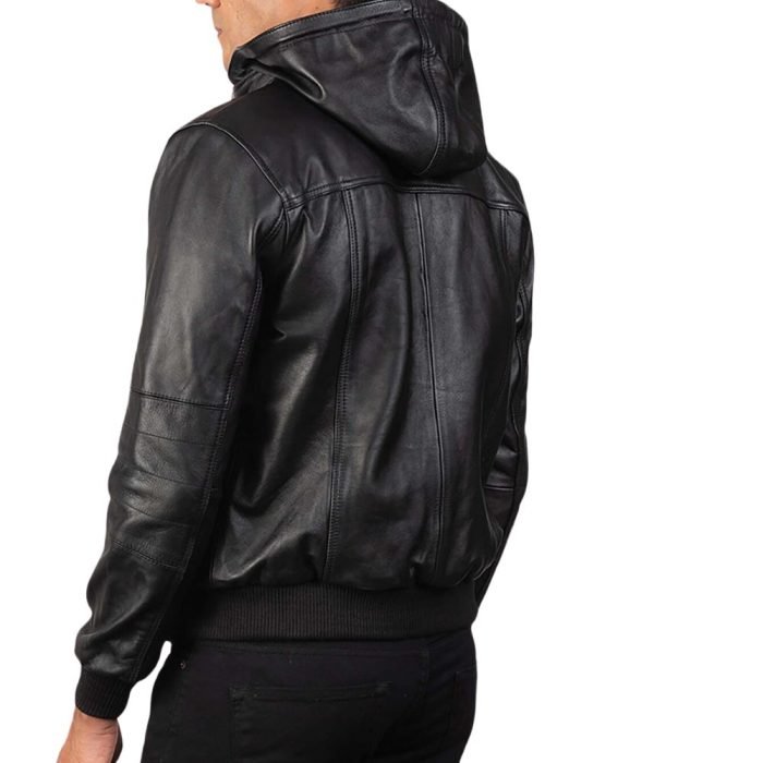 black leather bomber jackets for men