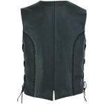 black leather vest for women