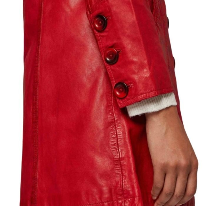 classic women red trench coat