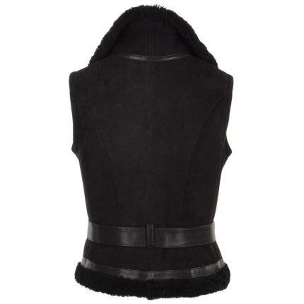 cool women's shearling vest