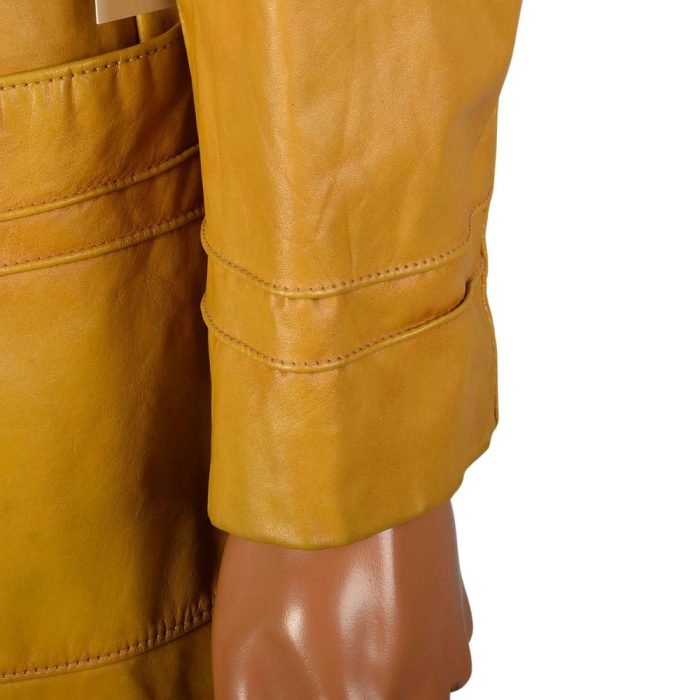 fashionable mustard trench coat men