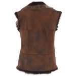 fur lined leather vest