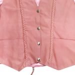 ladies leather vest pink