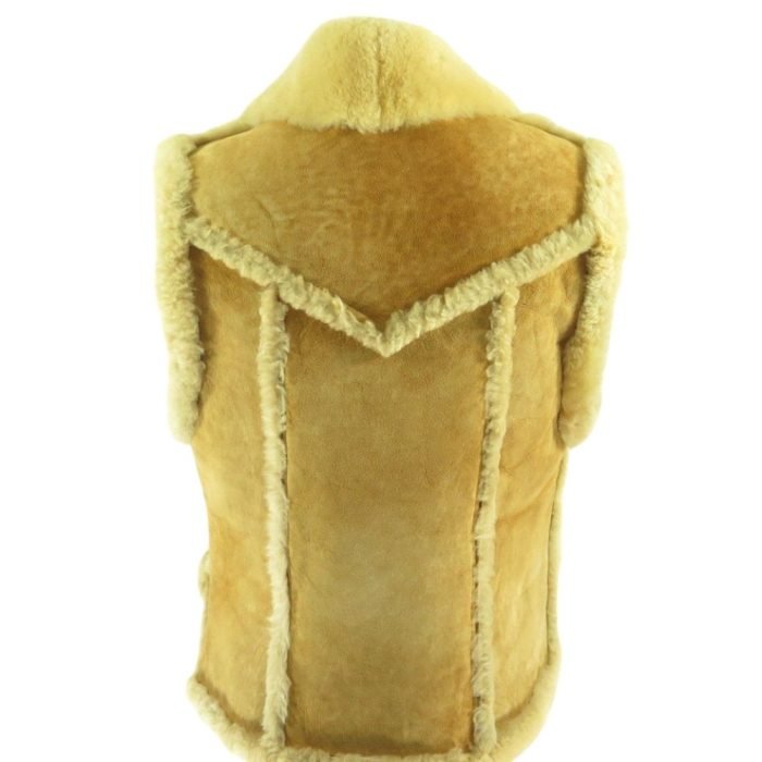 leather and shearling vest