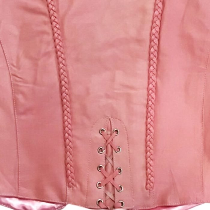 light pink leather vest