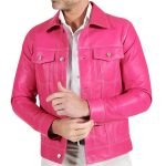 long sleeve leather shirt mens