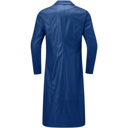 men royal blue trench coat