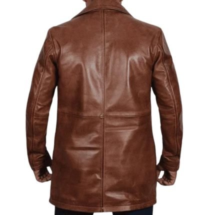 mens leather trench coat