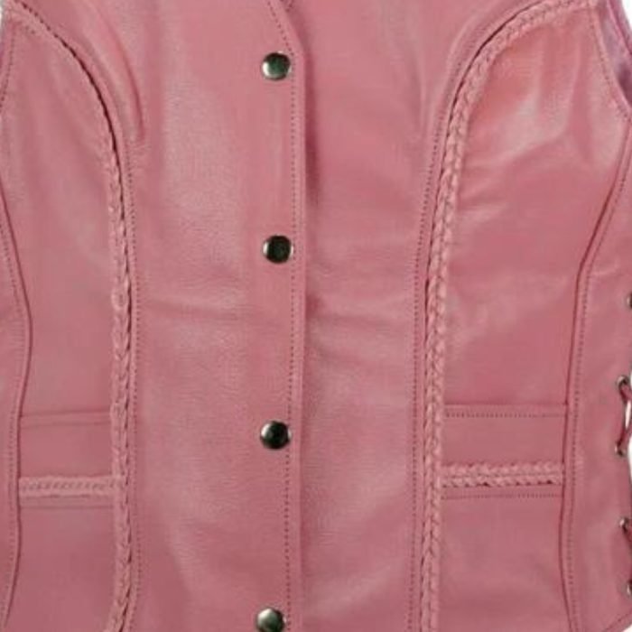 modern leather moto vest women