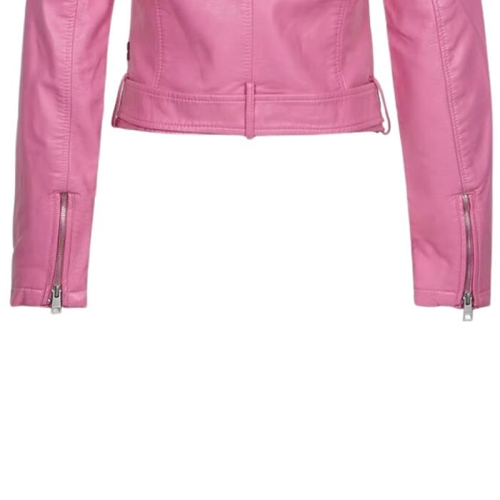 pink motorcycle jacket women's