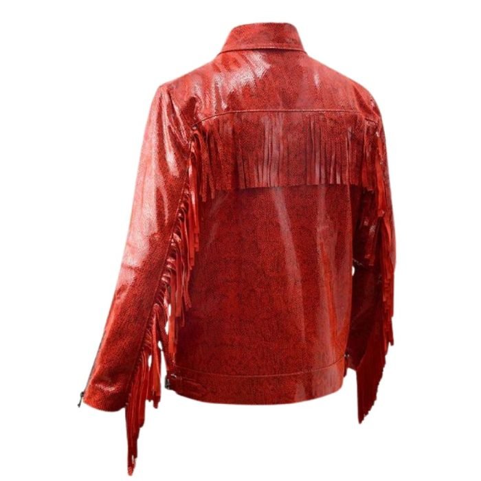 red leather fringe jacket