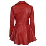 red leather trench coat women