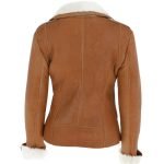 shearling jacket women brown