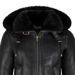 shearling leather jacket women's