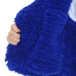 sherpa jacket navy blue with fur