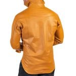 sleeve leather shirt mens