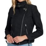 suede black jacket women