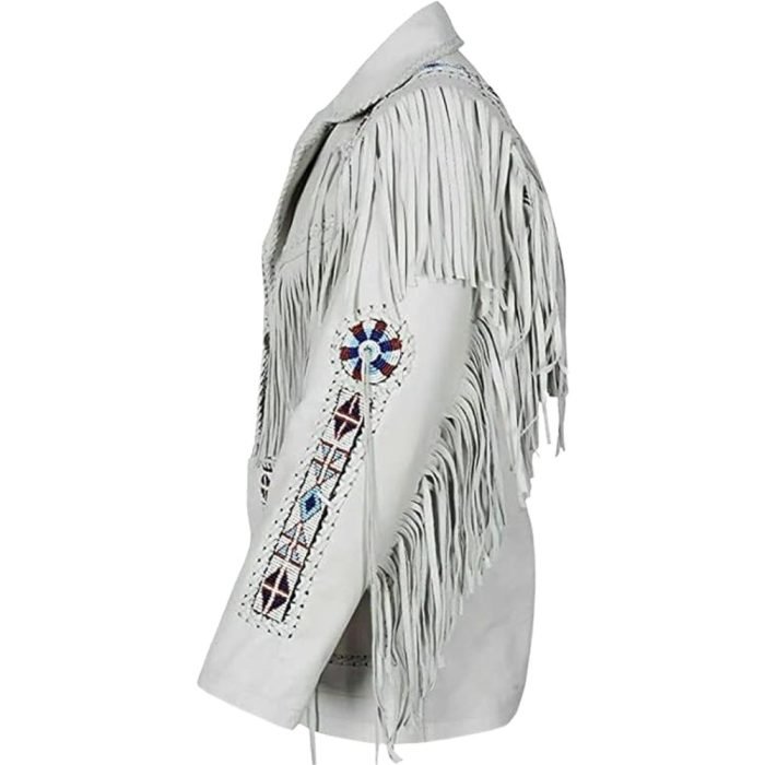 white fringe jacket for men