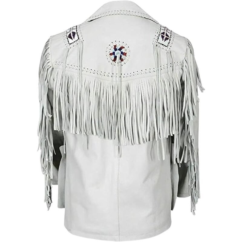 white fringe leather jacket