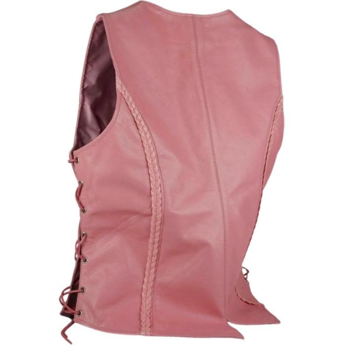 women leather moto vests