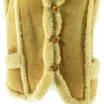 womens leather shearling vest