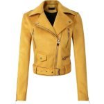 womens yellow suede jacket